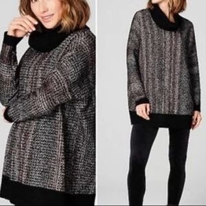 J Jill Oversized Knit Sweater Cowl Neck Tunic NWT